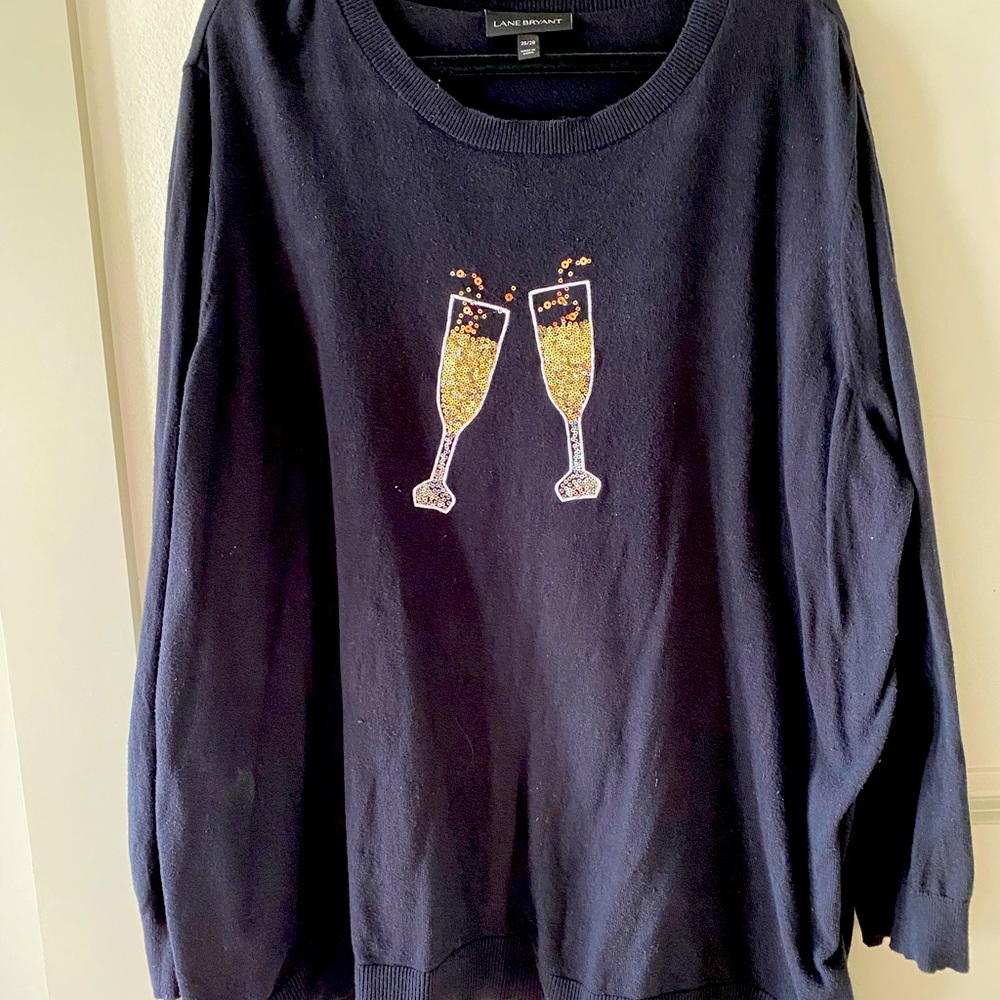 Lane Bryant sweater - cheers with sequins 26/28